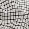 1 Yard White and Black Checkered Heavy Stretch Cotton Woven Fabric
